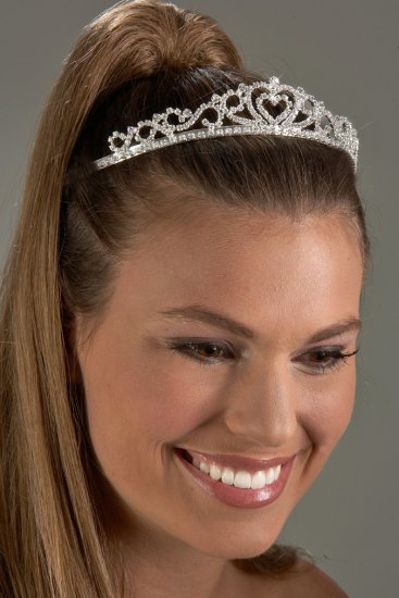 Joining Hearts Rhinestone Tiara