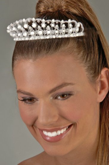 Majestic Pearl and Rhinestone Tiara