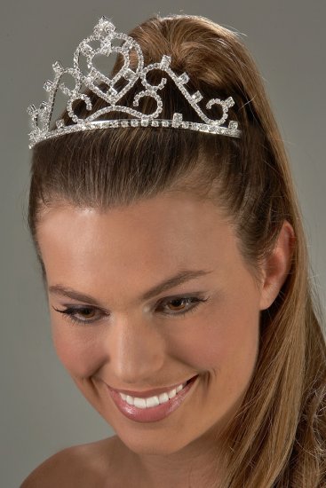Stunning Rhinestone Heart Tiara