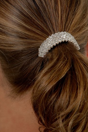 Diamond Pattern Rhinestone Ponytail Holder