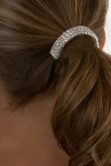 3-Row Rhinestone Ponytail Holder