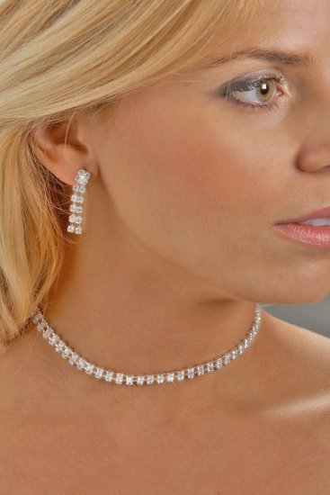 Swarovski Crystal 2-Row Necklace Set