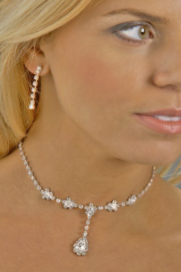 Swarovski Crystal Large Jewel Drop Necklace Set