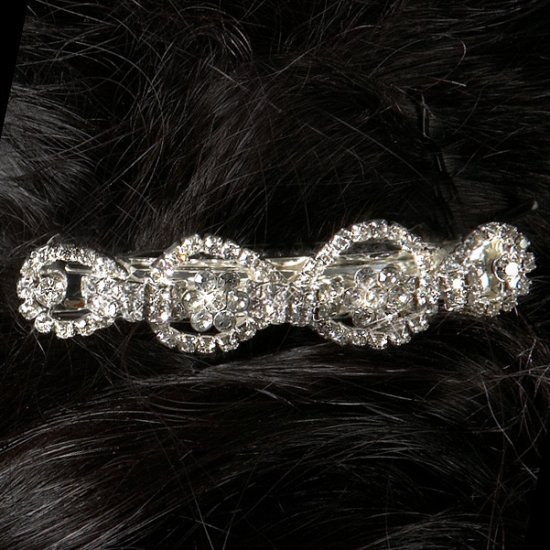 Circular Rhinestone Barrette
