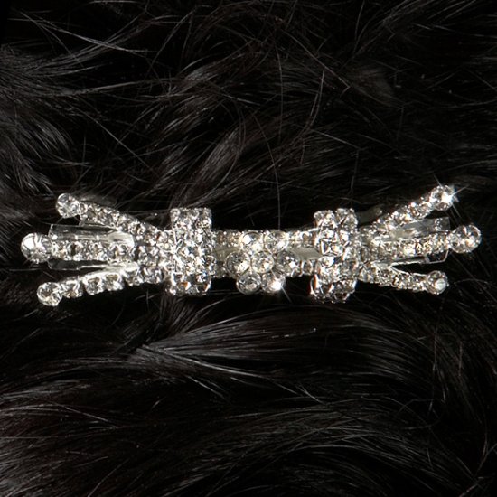 Flower Burst Rhinestone Barrette