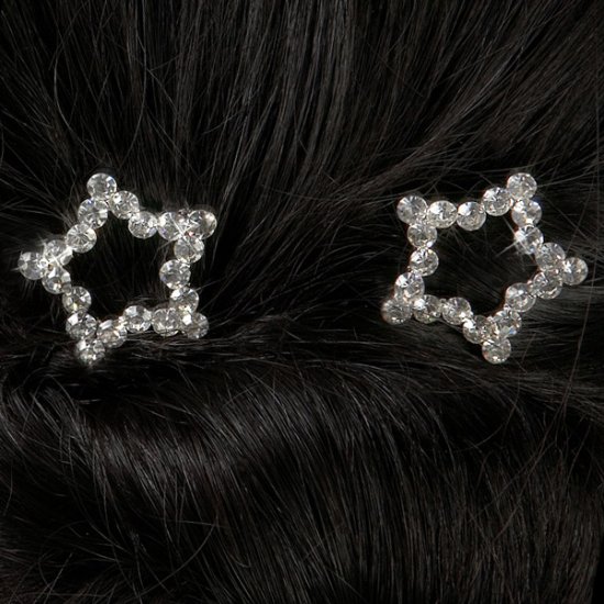 Star Rhinestone Barrettes