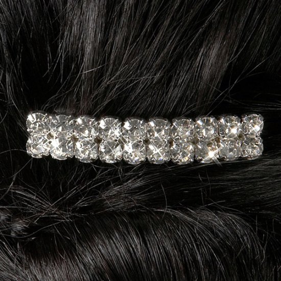 2-Row Rhinestone Barrette