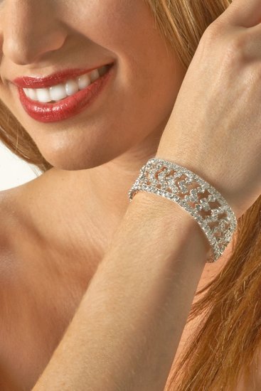 Zig-Zag Rhinestone Bracelet