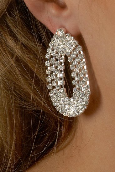 4-Chain Rhinestone Earrings