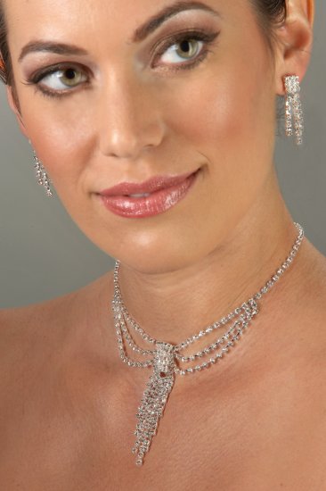 Goddess Rhinestone Necklace Set