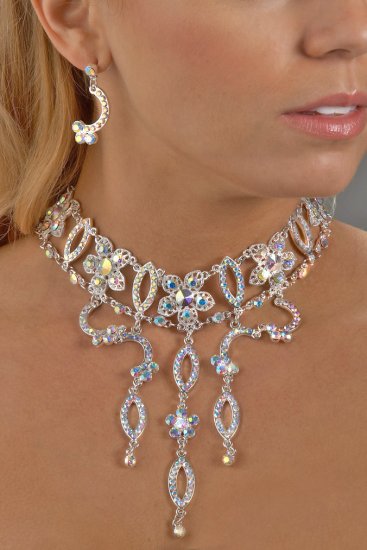 Exotic AB Rhinestone Necklace Set