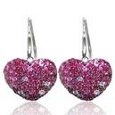 Ruby & Sapphire Heart Earrings