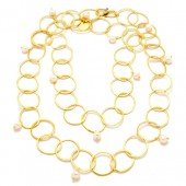 Gold Pearl Necklace