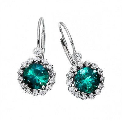 Emerald & Diamond Earrings