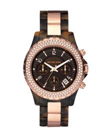 Round Tortoise Glitz Watch