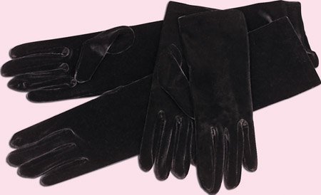 Above Elbow Velvet Gloves In Your Choice of Color for Quinceanera, Mis Quinceanera