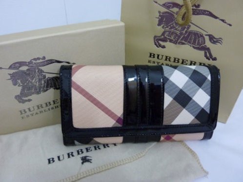 AUTH BURBERRY NOVA CHECK SNAP CLOSURE WALLET