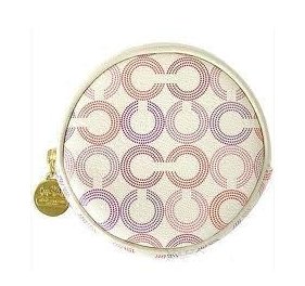COACH Waverly Ivory Pink Coin Purse Change
