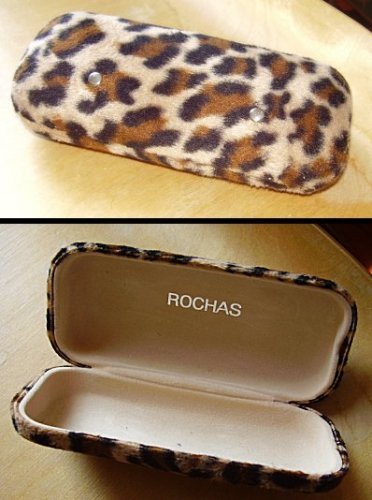 ROCHAS Designer Felt Leopard Print Sunglass CASE ONLY