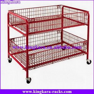 metal supermarket display basket
