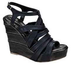 Blossom Tower-11 Black Women Wedge Sandals