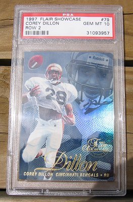 PSA 10 Gem 1997 Flair Corey Dillon RC