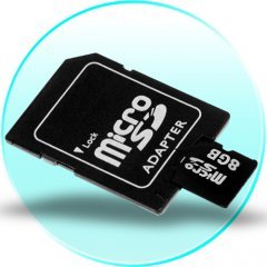 8GB MicroSD / TF Card with SD Card Slot Adapter - 3 pcs/lot