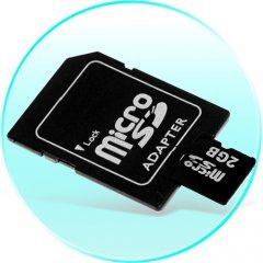 2GB MicroSD / TF Card with SD Card Slot Adapter - 10 pcs/lot