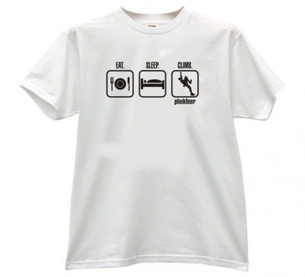 Eat. Sleep. Climb. White Tee