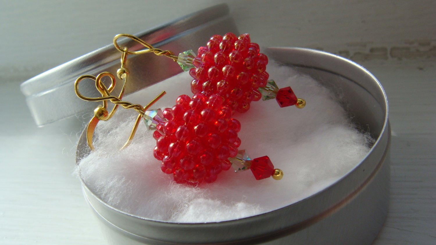 Earrings- Red Raspberries