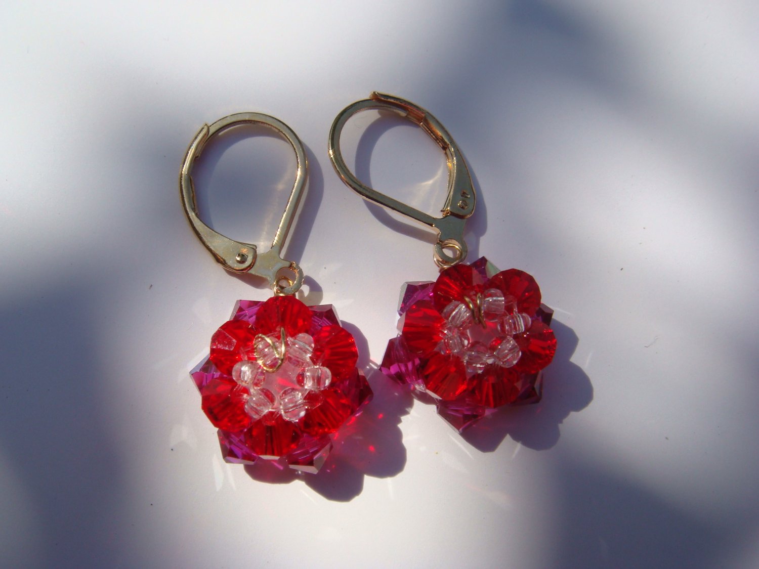 Scarlet Flowers Earrings