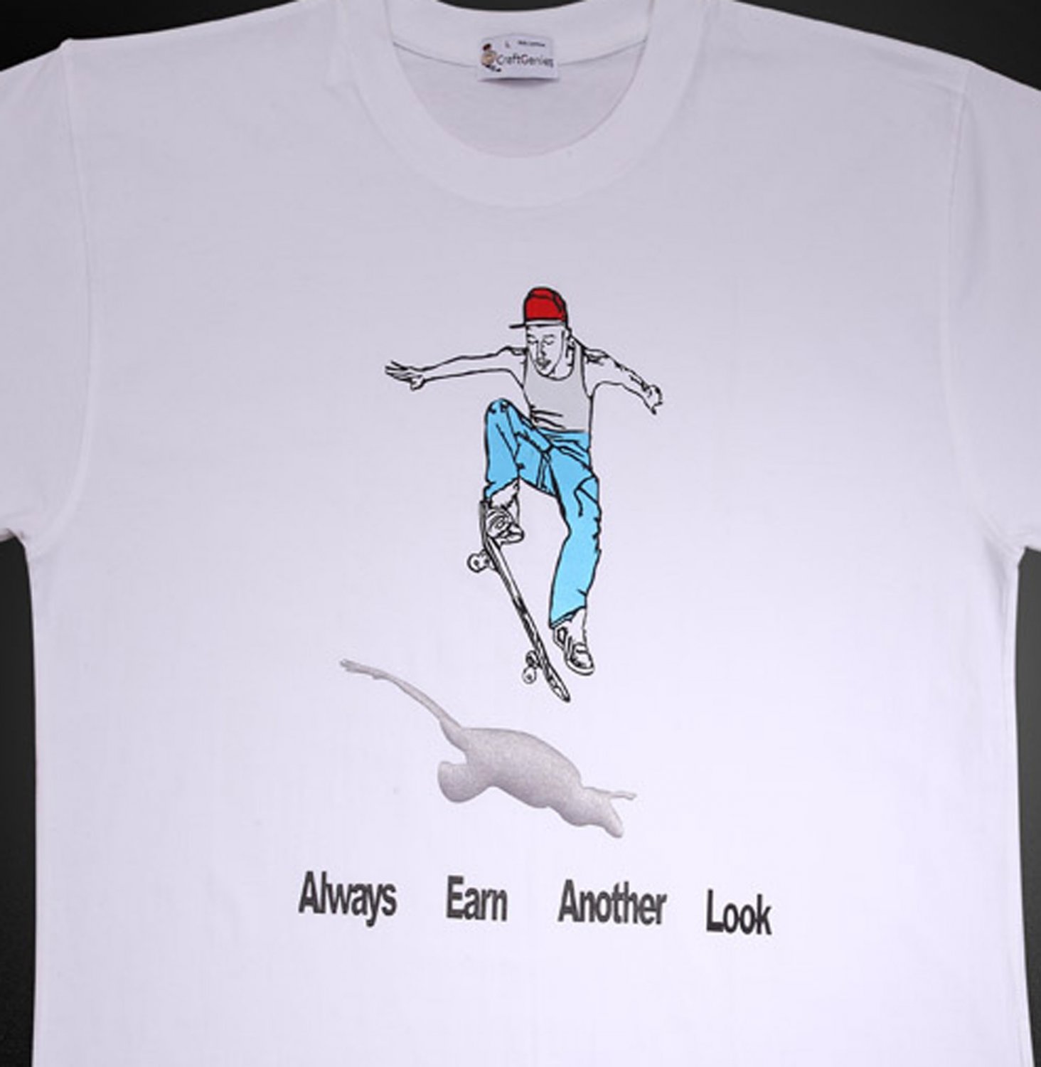 Skateboard T Shirt for Men Street Sports Fans, New Tee (Men's XL)
