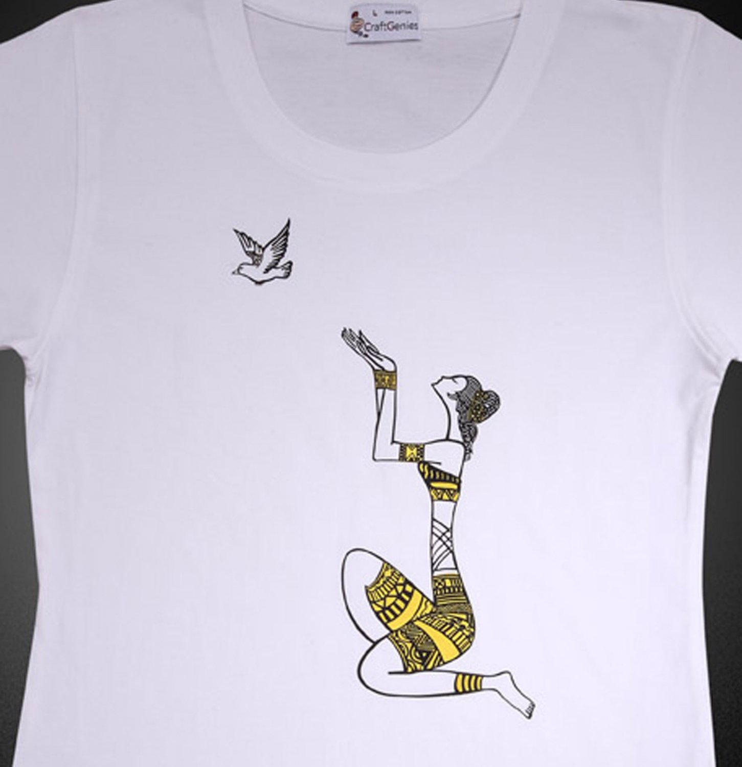 Peace & Hope T Shirt for Women, Yellow - New in Package (Women's Medium)