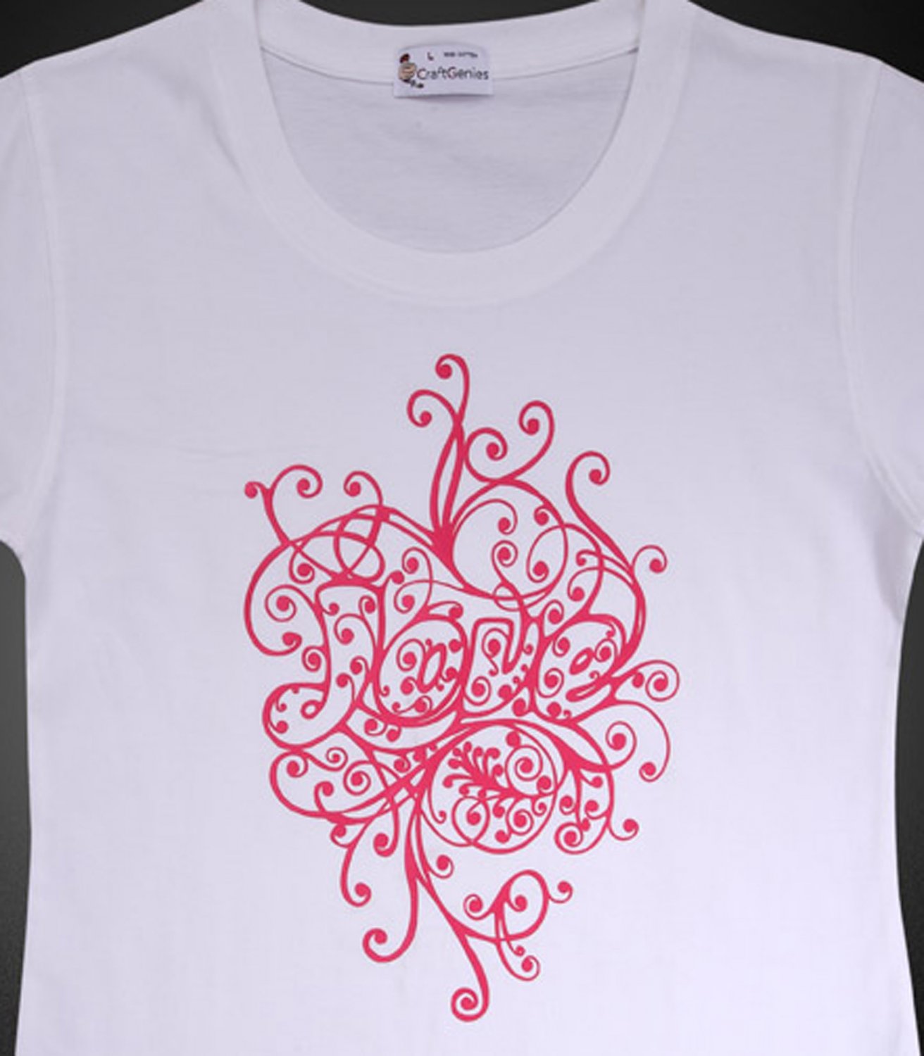 Artistic Letter "LOVE" T-Shirt Design for Women, New (Women's Large)