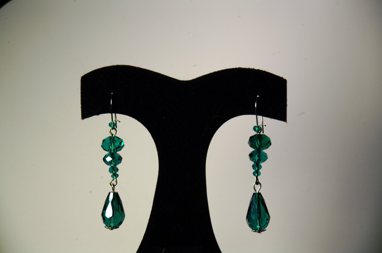 Teal 2 Tier Lantern Drop Earrings