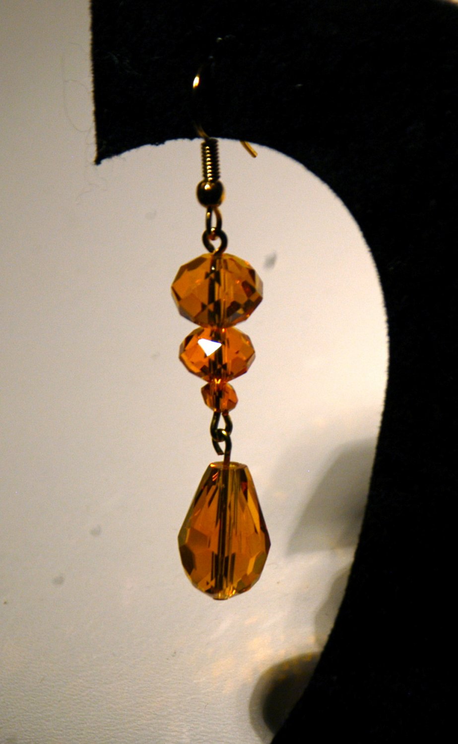Gold 2 Tier Lantern Drop Earrings