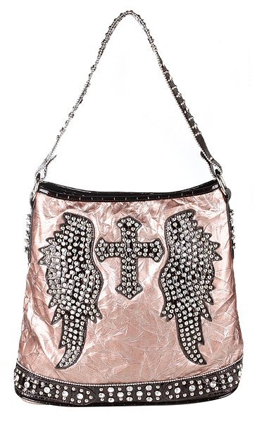 Cross/Wings Stones and Studded Bag - Each Bag