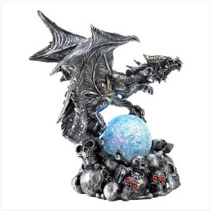 Armored Dragon With Led Globe