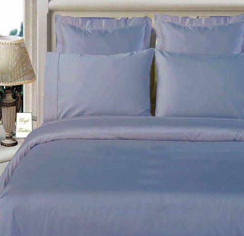 Bamboo Organic Cotton Queen Size Blue Duvet Cover Set