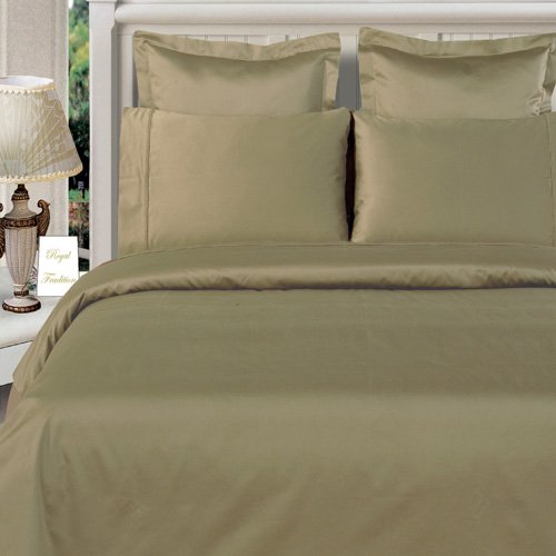 California King Size Sage-Green Duvet Cover Set 100% Bamboo Cotton