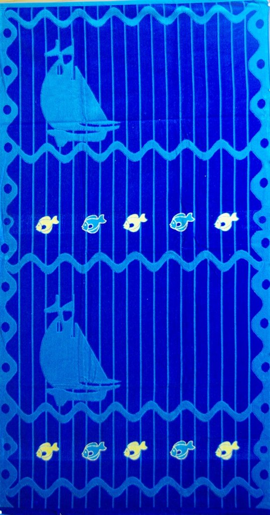 Sailing Boats Design Egyptian Beach Towel (40x70 inches)