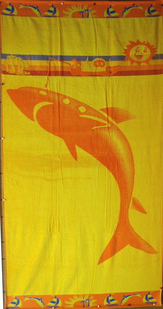 Egyptian Cotton Beach Towel "Whale" (40x70 inches)