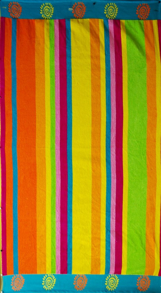 Egyptian Cotton Beach Towel "Pastel Stripe" (40x70 inches)