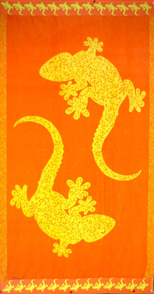Egyptian Cotton Beach Towel "Two Lizards" (40x70 inches)
