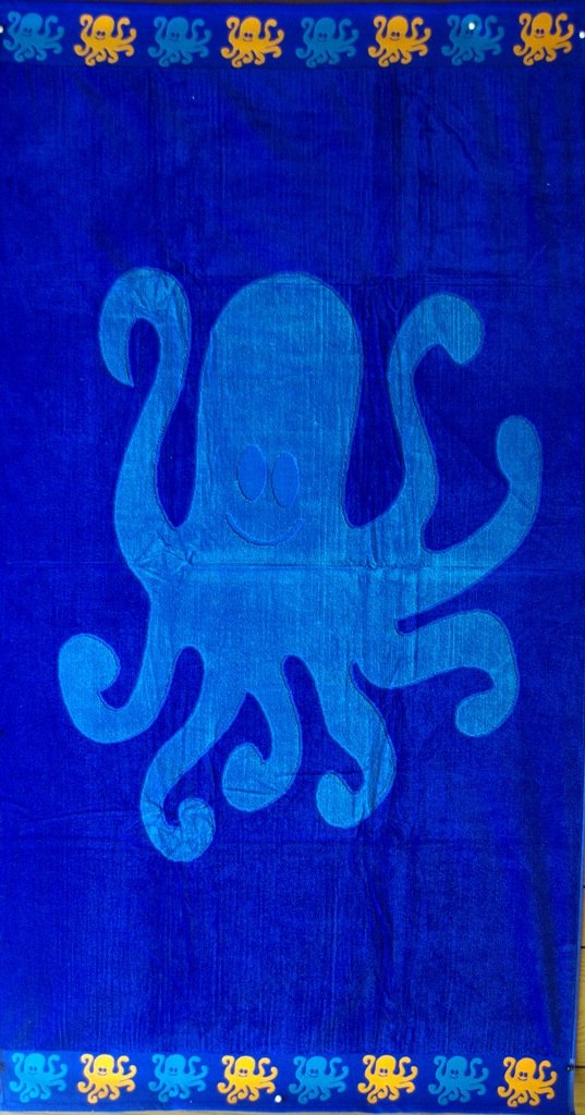 Egyptian Cotton Beach Towel "Octopus" (40x70 inches)