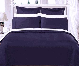 Navy Solid Down Alternative 4-pc Comforter Set,100% Egyptian cotton, 550 Thread count
