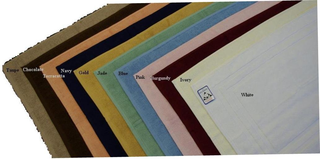 2-Egyptian cotton Burgundy Bath Mat 20"x32" Each.