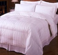 Goose Down Egyptian cotton Full/Queen White-Striped comforter