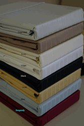 T600 CalKing Waterbed Pin Stripe Ivory Sheet set (unattached)