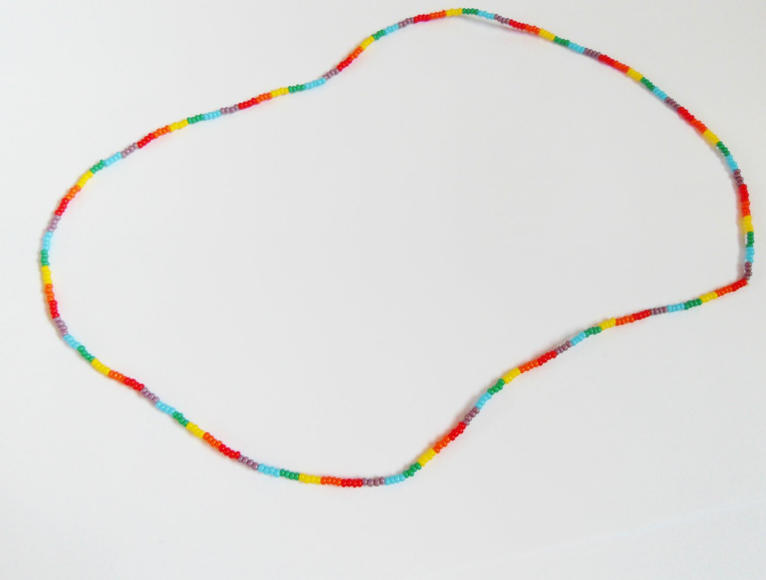 Multi rainbow stretchy necklace